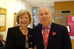 Professor Valerie Lund (Semon Lecturer 2012) and Mr John Watkinson (previous Chairman of the Semon Committee)