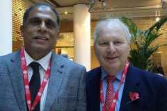 Professor Anil D'Cruz (Semon Lecturer 2018) and Mr John Watkinson (previous Chairman of the Semon Committee)